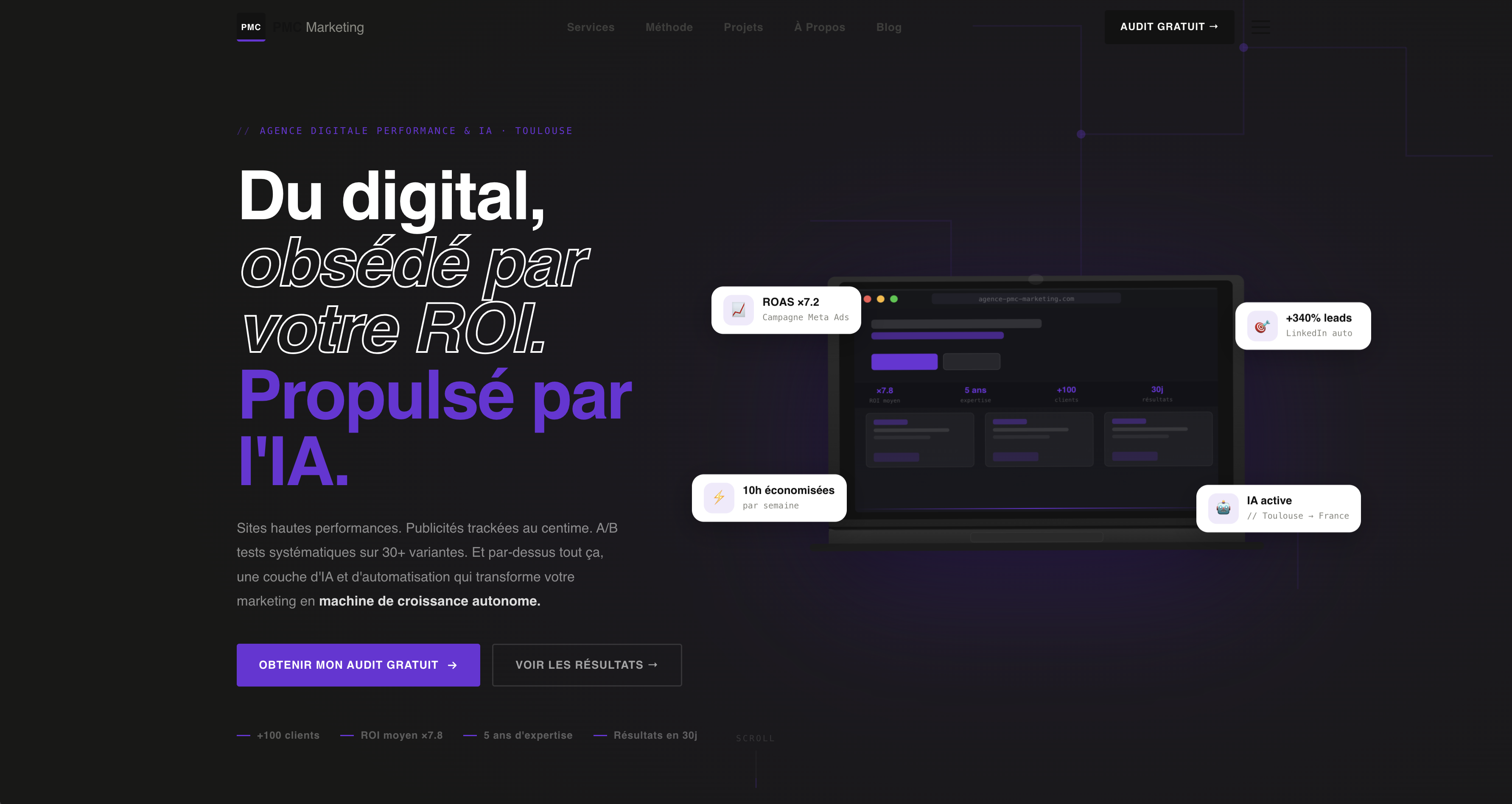 Aperçu du site PMC Marketing