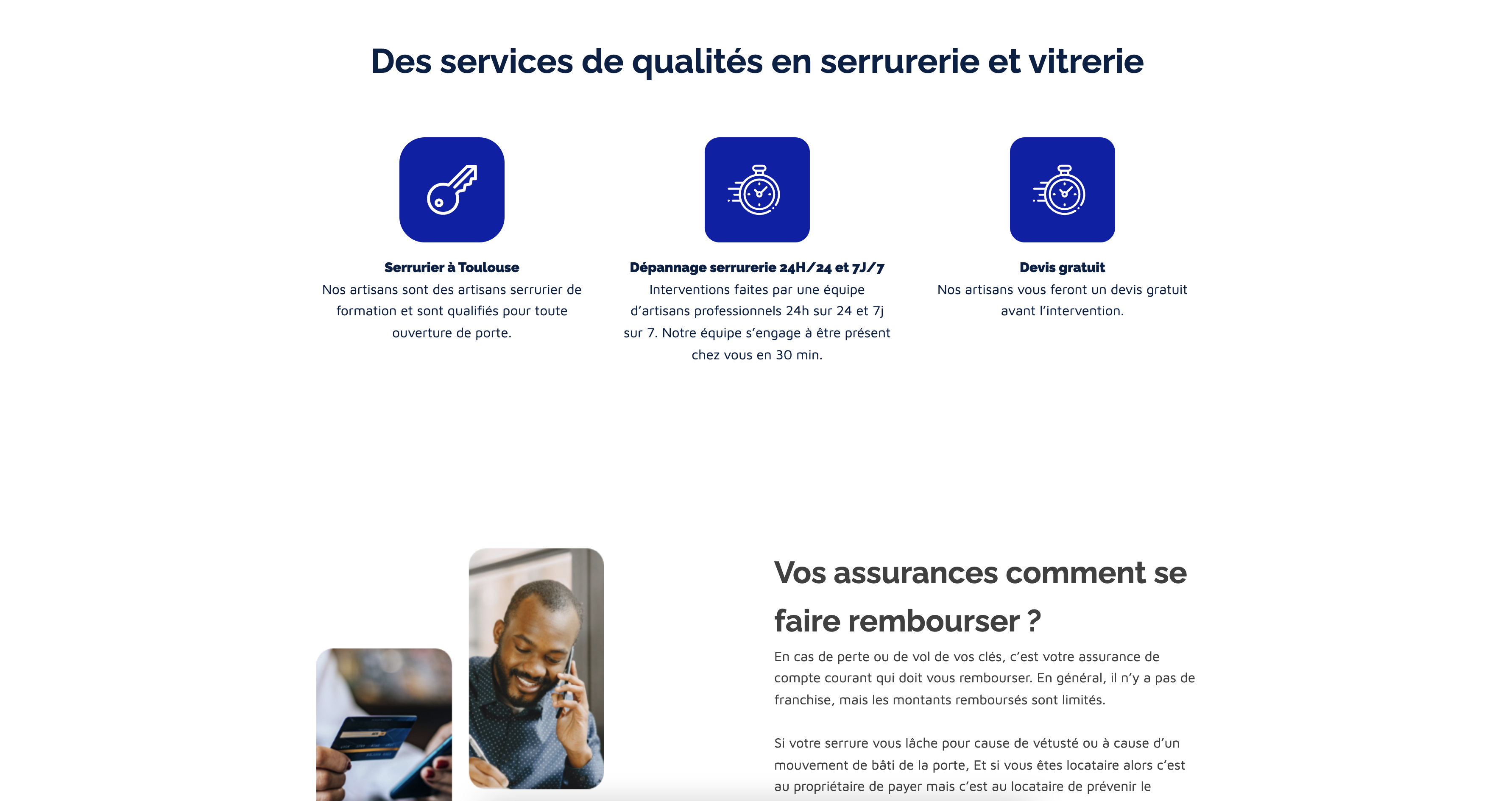 Site vitrine présentation activité.